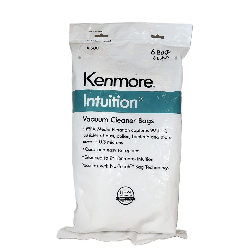Kenmore Intuition HEPA Upright Vacuum 6 Bags for No-Touch Bag Technology IB600